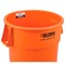 Global Industrial 55 Gallon Plastic Trash Can, Bright Orange 240464BOR - alternate 3